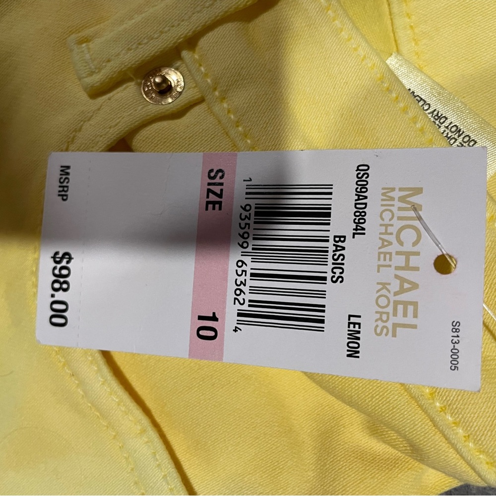Michael Kors yellow jeans size 10